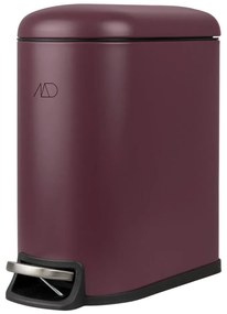 Cestino per la spazzatura viola scuro in metallo con pedale 5 l Mini Walther – Mette Ditmer Denmark