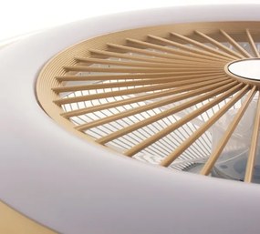 LED Plafoniera dimmerabile con ventilatore ZEPHYR LED/48W/230V oro + +TC