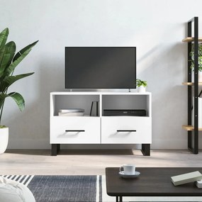 Mobile porta tv bianco 80x36x50 cm in legno multistrato