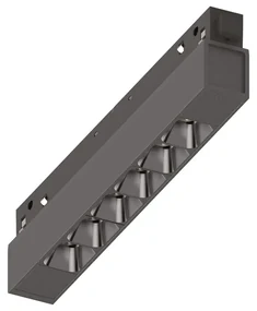 Supporto Lineare Binario Ego Alluminio Nero Led 7W 3000K Dali Luce Calda
