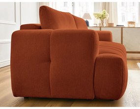 Divano color mattone allungabile e con contenitore 251 cm Fuji – Bobochic Paris