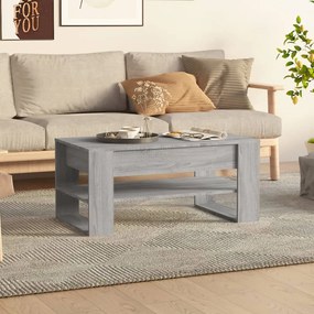 Tavolino da salotto grigio sonoma 102x55x45cm legno multistrato