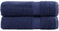 Asciugamani da Doccia 2 pz Blu Navy 70x140cm 600gsm 100% Cotone 137260