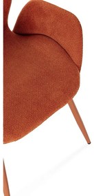 Set di sedie da pranzo color terracotta in imbottito 2 pz Ansu – Marckeric