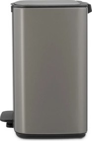 Cestino per la spazzatura grigio in acciaio con pedale 12 l Bo – Brabantia
