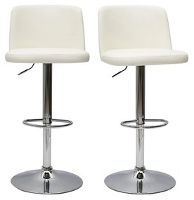 Sgabelli da bar design regolabili bianchi (set di 2) MONTI