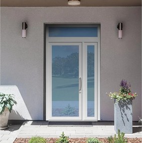 Portoncino d'ingresso Condo17 con vetro L 90 x H 210 cm in PVC bianco, apertura spingere a sinistra