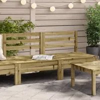 Divani Senza Braccioli da Giardino 2pz Legno di Pino Impregnato 838004