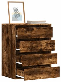 Cassettiera Angolare Rovere Fumo 60x41x76cm Legno Multistrato /