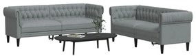 Set Di Divani 2 Pz Grigio Chiaro İn Tessuto /