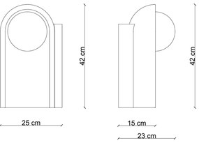 Lampada Da Scrivania Decò Cléo Ceramica Grigio Sabbia E Crema 1 Luce E27