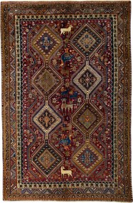 Shiraz Tappeto persiano 210x320 Rosso (Iran) Annodato A Mano