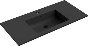 Mexen Otis lavabo da incasso 101 x 46,5 cm, nero opaco - 25181071