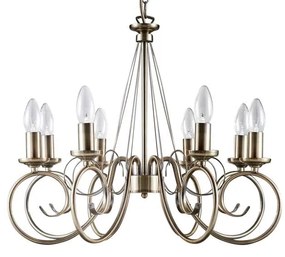 Lindby - Marnia 8 Lampadario Antique Brass Lindby