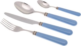 Servizio Set di Posate 24 Pezzi in Acciaio Inox Rivadossi Sandro Mistral Azzurro...