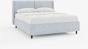 VALKIRIA letto di design con vano contenitore e testiera avvolgente - 2 cuscini imbottiti e tessuto Oeko-Tex®