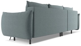 Divano angolare azzurro (con penisola a sinistra) Malie – Makamii