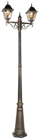 Lanterna da esterno vintage oro antico 240 cm 2 luci - Antigua