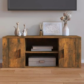 Mobile Tv Rovere Fumo 100x35x40 Cm İn Legno Multistrato /