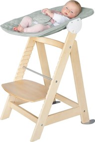 Seggiolone verde chiaro/di colore naturale Style Born Up 2in1 – Roba