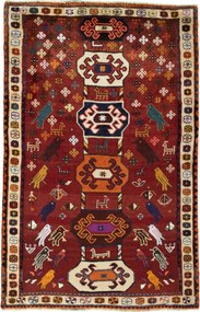 Gabbeh Tappeto 160x110 Rosso (Iran) Annodato A Mano