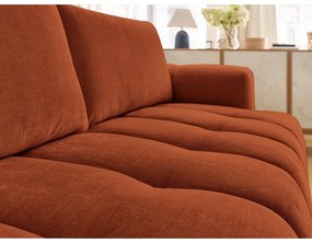 Divano color mattone allungabile e con contenitore 251 cm Fuji – Bobochic Paris