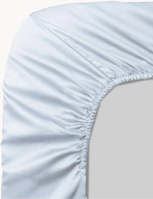 Lenzuolo con angoli boxspring in raso di cotone Ava, alt. 30 cm