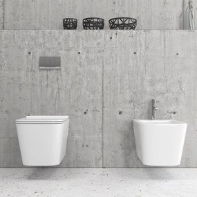 Kamalu - sanitari bagno sospesi senza brida per bagni stretti modello litos-s200