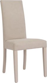 Sedia moderna denver in tessuto Beige imbottita - set 2