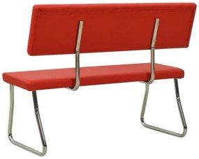 Panca 110 cm Rossa in Similpelle