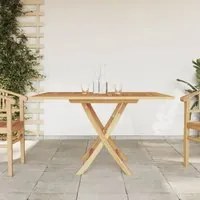 Tavolo da Giardino Pieghevole Grigio 120x70x75 cm Massello Teak 362616