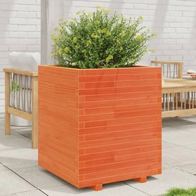 Fioriera Giardino Marrone Cera 60x60x72,5cm Legno Massello Pino /