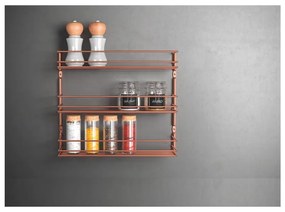 Portaspezie a parete con 3 ripiani in rame - Metaltex