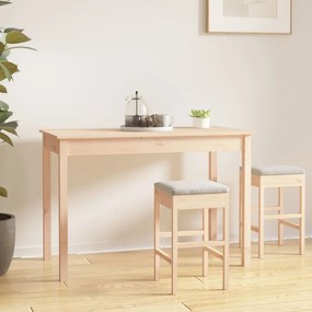 Tavolo Da Pranzo 110x55x75 Cm İn Legno Massello Di Pino /