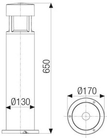 Greta Mini Led 15W 4000°K H. 65Cm
