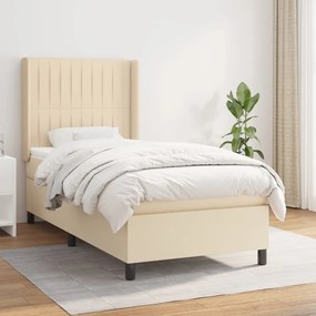 Giroletto A Molle Con Materasso Crema 100x200 Cm İn Tessuto /
