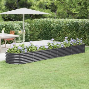 Letto Da Giardino İn Acciaio A Polvere 368x80x36 Cm Antracite /