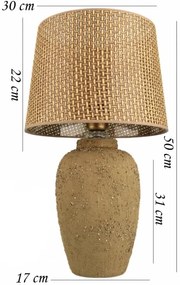 Lampada da tavolo RAMZES 1xE27/40W/230V marrone