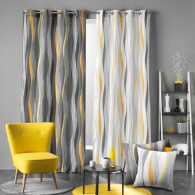 Tenda gialla e bianca 140x260 cm Ondulys – douceur d'intérieur