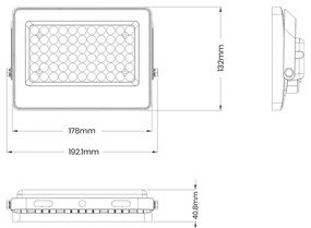 Riflettore LED with a solar panel FOCUS 60W/10000 mAh 3,2V 6000K IP65 + T
