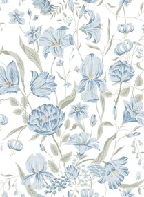 Sandberg Carta da parati Karins Bukett - Sky Blue