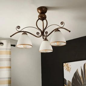 Lampadario a plafone RETRO 3xE27/60W/230V patina di bronzo