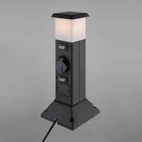 Solight PG05 - Lampada esterna con 2 prese 1xE14/15W/230V IP44 nera