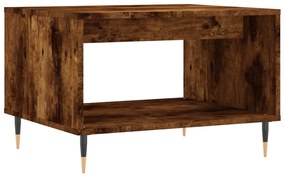 Tavolino da salotto rovere fumo 60x50x40 cm legno multistrato