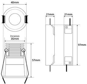 Faretto LED Incasso 5W Foro Ø35mm 3CCT - CRI92 Grigio Perlato UGR11 Colore Bianco Variabile CCT