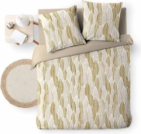 Set copripiumino e federa giallo ocra in microfibra per letto matrimoniale ed esteso 240x220 cm Kim – douceur d'intérieur