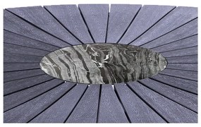 Tavolo da giardino nero con piano in legno d'arte e centro in pietra , 190 x 115 cm Marienlist - Bonami Selection