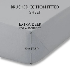 Lenzuolo in cotone grigio 90x190 cm - Catherine Lansfield