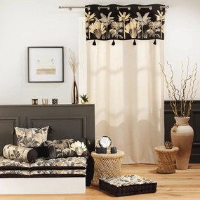 Tenda nera e beige 140x240 cm Karaba - douceur d'intérieur