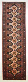 Sanandaj Tappeto persiano 110 x 360 Rosso (Iran) Annodato A Mano